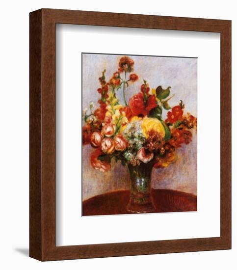 Flowers in a Vase-Pierre-Auguste Renoir-Framed Art Print