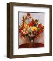 Flowers in a Vase-Pierre-Auguste Renoir-Framed Art Print