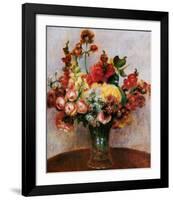 Flowers in a Vase-Pierre-Auguste Renoir-Framed Art Print