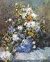 Flowers in a Vase-Pierre-Auguste Renoir-Framed Textured Art