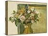 Flowers in a Vase-Paul C?zanne-Stretched Canvas