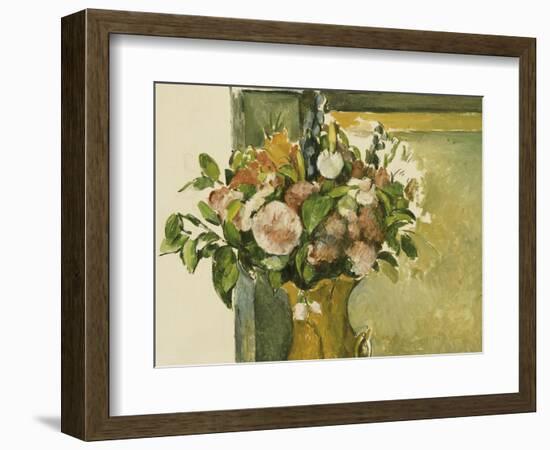 Flowers in a Vase-Paul Cézanne-Framed Giclee Print