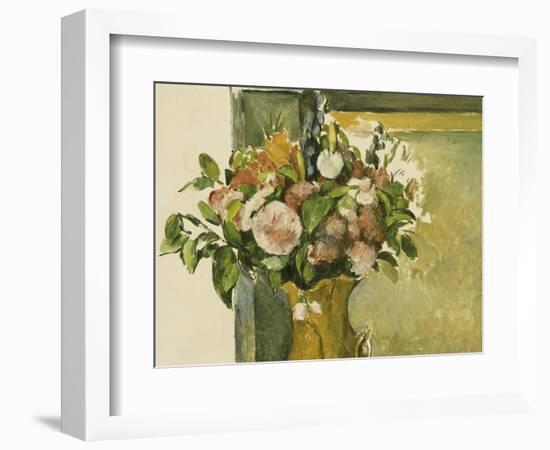 Flowers in a Vase-Paul Cézanne-Framed Giclee Print