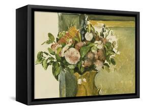 Flowers in a Vase-Paul Cézanne-Framed Stretched Canvas