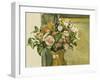 Flowers in a Vase-Paul Cézanne-Framed Giclee Print