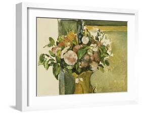 Flowers in a Vase-Paul Cézanne-Framed Giclee Print