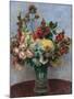 Flowers in a Vase-Pierre-Auguste Renoir-Mounted Art Print