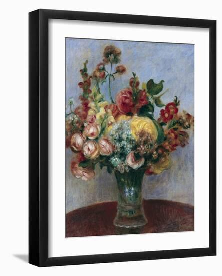 Flowers in a Vase-Pierre-Auguste Renoir-Framed Art Print