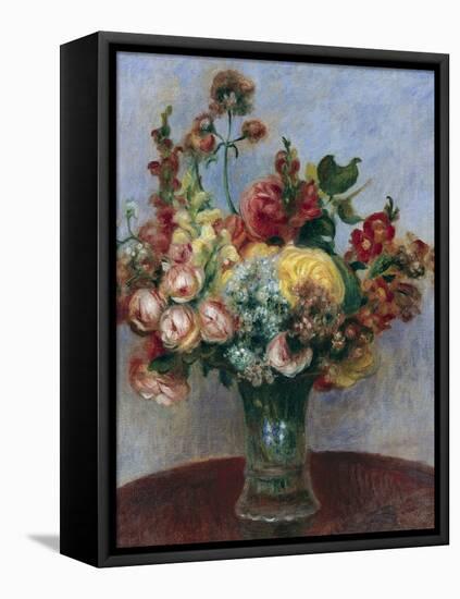 Flowers in a Vase-Pierre-Auguste Renoir-Framed Stretched Canvas