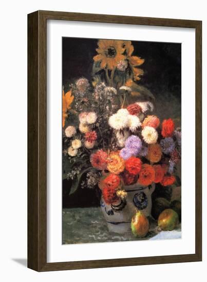 Flowers in a Vase-Pierre-Auguste Renoir-Framed Art Print