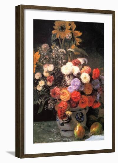 Flowers in a Vase-Pierre-Auguste Renoir-Framed Art Print