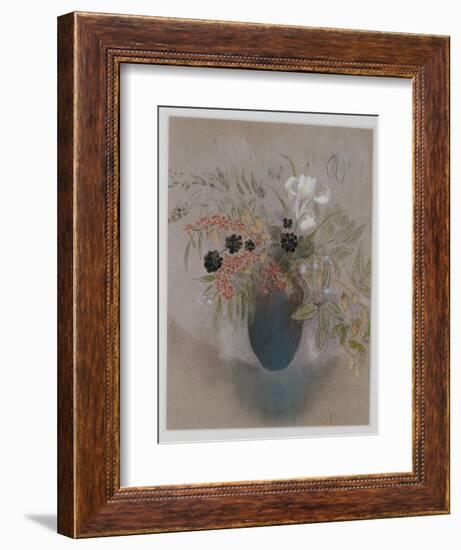 Flowers in a Vase-Odilon Redon-Framed Giclee Print