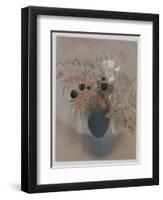 Flowers in a Vase-Odilon Redon-Framed Giclee Print