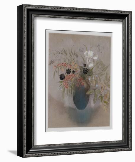 Flowers in a Vase-Odilon Redon-Framed Giclee Print