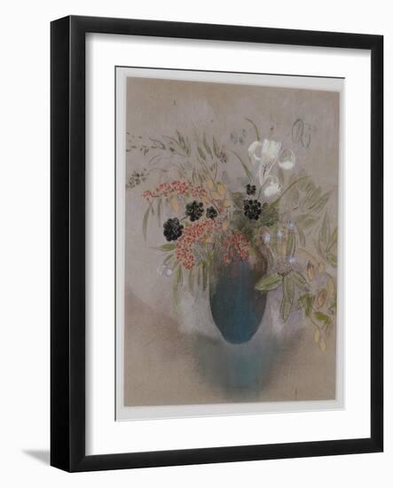 Flowers in a Vase-Odilon Redon-Framed Giclee Print