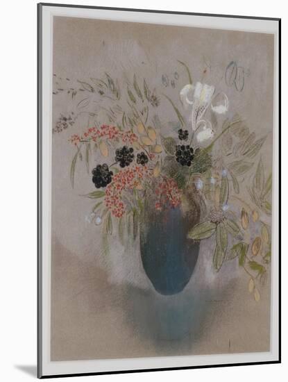 Flowers in a Vase-Odilon Redon-Mounted Giclee Print