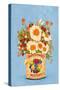 Flowers in a Vinatge Tea Can-Raissa Oltmanns-Stretched Canvas