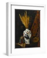 Flowers in a White Vase-Osman Hamdi Bey-Framed Giclee Print