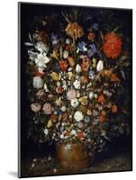 Flowers in a Wooden Vessel-Jan Brueghel the Elder-Mounted Giclee Print