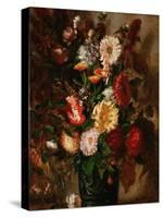 Flowers in an Earthenware Pot, 1847-Eugene Delacroix-Stretched Canvas