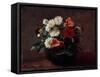 Flowers in an Earthenware Vase, 1883-Henri Fantin-Latour-Framed Stretched Canvas