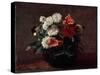 Flowers in an Earthenware Vase, 1883-Henri Fantin-Latour-Stretched Canvas