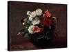 Flowers in an Earthenware Vase, 1883-Henri Fantin-Latour-Stretched Canvas