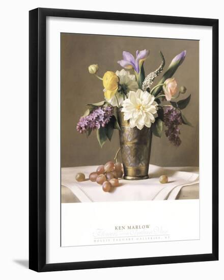 Flowers in an Indian Vase-Ken Marlow-Framed Art Print