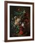 Flowers in an Urn-Jan van Huysum-Framed Art Print