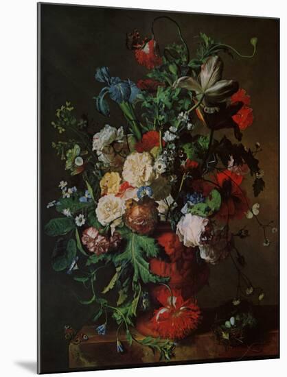 Flowers in an Urn-Jan van Huysum-Mounted Art Print