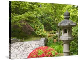 Flowers in Bloom, Japanese Garden, Washington Park Arboretum, Seattle, Washington, USA-Jamie & Judy Wild-Stretched Canvas