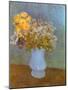 Flowers in Blue Vase, 1887-Vincent van Gogh-Mounted Giclee Print