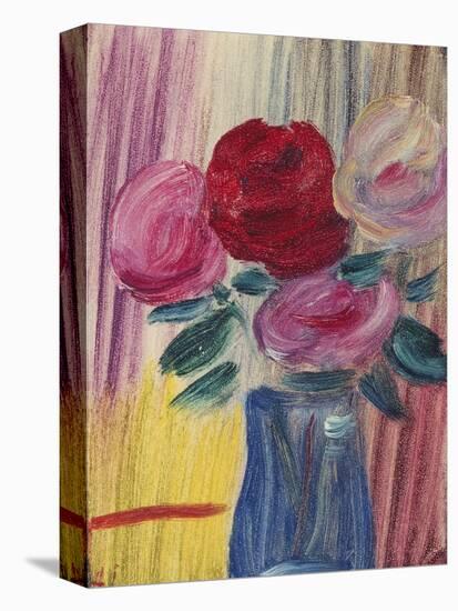 Flowers in Blue Vase; Blumen in Blauer Vase, 1936-Alexej Von Jawlensky-Stretched Canvas