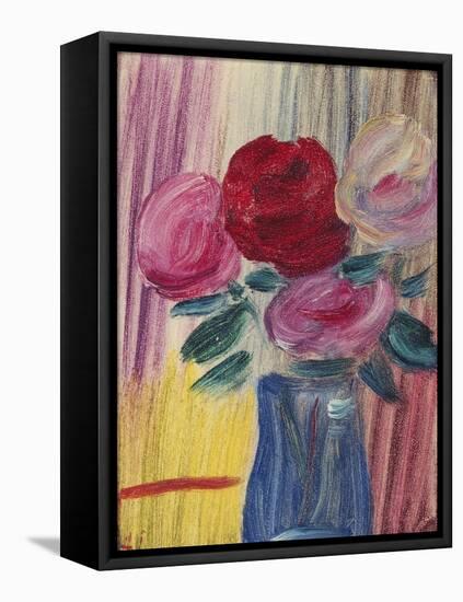 Flowers in Blue Vase; Blumen in Blauer Vase, 1936-Alexej Von Jawlensky-Framed Stretched Canvas