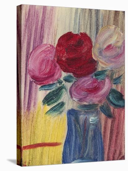 Flowers in Blue Vase-Alexej Von Jawlensky-Stretched Canvas
