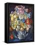 Flowers in Blue-Skarlett-Framed Stretched Canvas