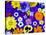 Flowers in Blues and Yellows-Darrell Gulin-Stretched Canvas