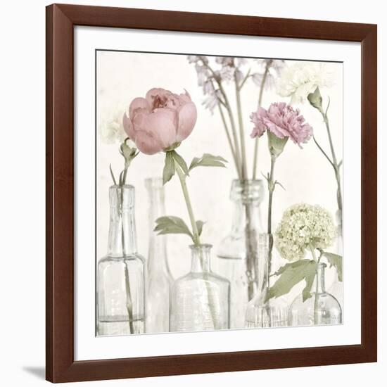 Flowers in Bottles Still Life-Tom Quartermaine-Framed Giclee Print