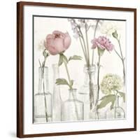 Flowers in Bottles Still Life-Tom Quartermaine-Framed Giclee Print