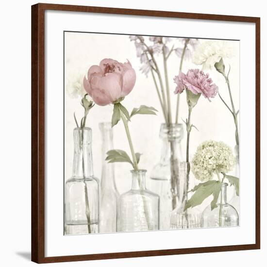 Flowers in Bottles Still Life-Tom Quartermaine-Framed Giclee Print