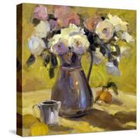 Flowers In Carafe-Allayn Stevens-Stretched Canvas