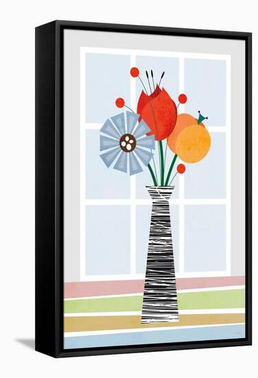 Flowers in Colour-Tomas Design-Framed Stretched Canvas