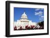 Flowers in Front of the U.S. Capitol, Where the Senate and House of Representatives Meet-1photo-Framed Photographic Print