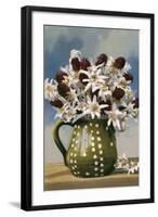 Flowers in Pottery Jug-null-Framed Art Print