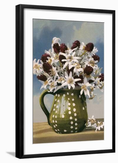 Flowers in Pottery Jug-null-Framed Art Print