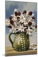 Flowers in Pottery Jug-null-Mounted Art Print