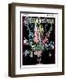 "Flowers in Silver Vase," Country Gentleman Cover, April 1, 1931-Nelson Grofe-Framed Giclee Print