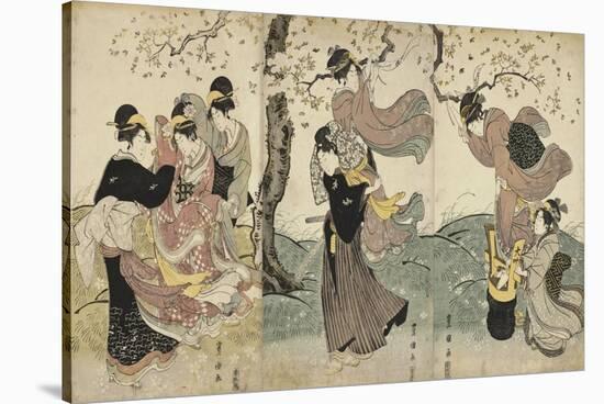 Flowers in the Wind, C. 1797-1800-Utagawa Toyokuni-Stretched Canvas