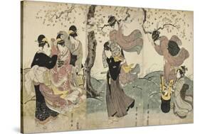 Flowers in the Wind, C. 1797-1800-Utagawa Toyokuni-Stretched Canvas