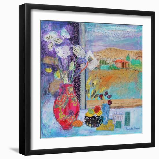 Flowers in the Window 2014-Sylvia Paul-Framed Giclee Print